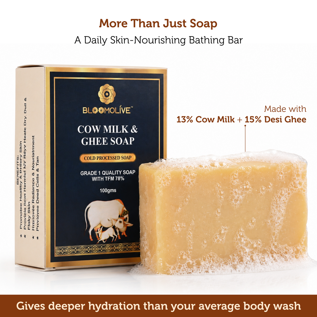 Cow Milk and Ghee Soap