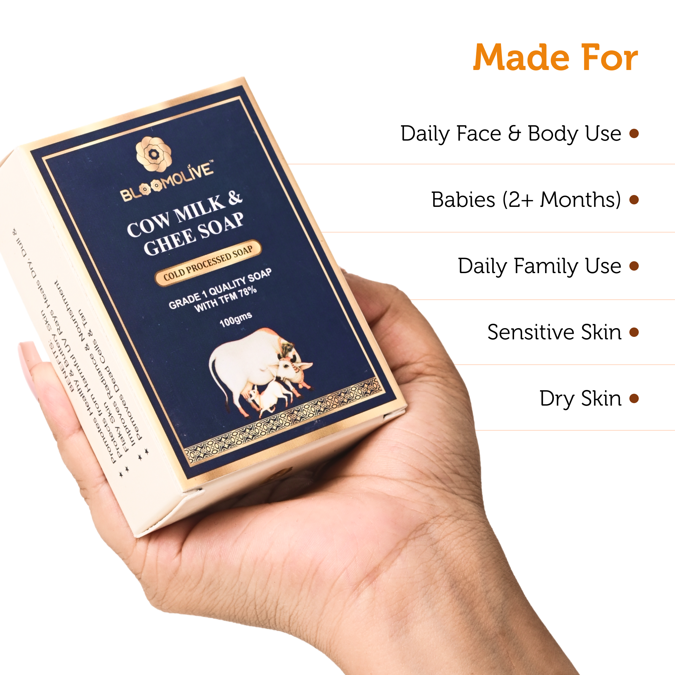 Cow Milk and Ghee Soap