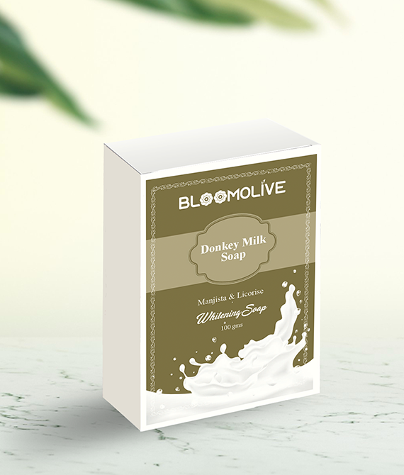 Bloomolive- Handmade Donkey Milk Bath Soap | 100% Organic Skin Brightening Soap With Olive Oil, Castor Oil, with Licorice, Vetiver and Saffron | Premium Grade 1 soap | 100 gm