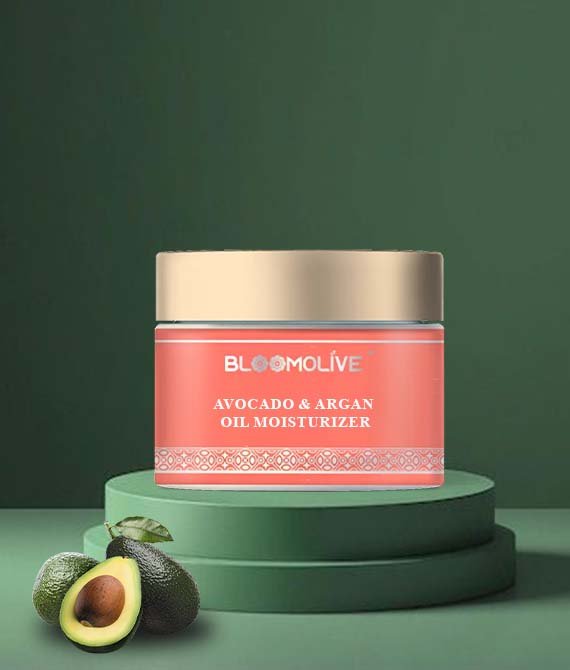 Bloomolive – Avacado and Argan Oil Moisturizer – 50 gm | For Dry To Very Dry Skin  | Soft Glowing, Tightening | Non Sticky | For Women & Men