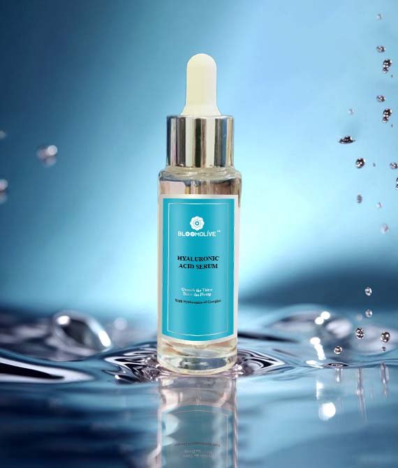 Bloomolive- Hyaluronic Acid Serum | Anti-ageing & Fine Lines, Intense Hydration, 100% Natural Face Serum, Long Lasting Hydration with Rich Nourishment | 30 ml