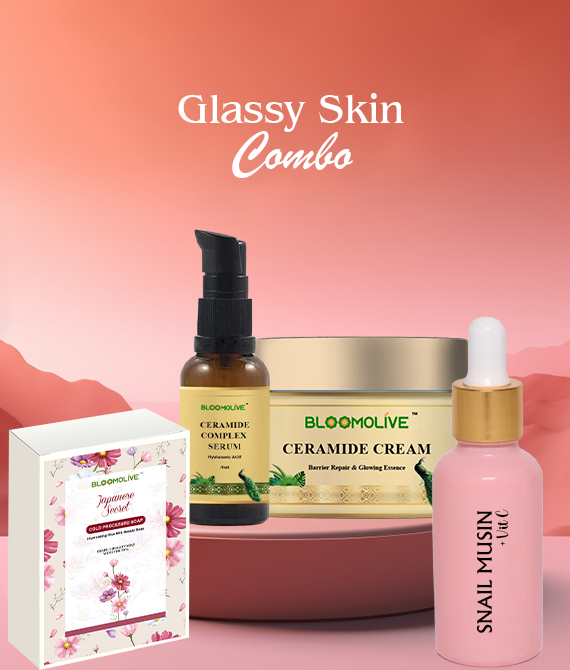 Glass Skin Combo | Japanese Beauty Soap – 100gm, Ceramide Complex serum – 30ml, Ceramide Complex Cream – 50gm, Snail Mucin Serum – 30ml